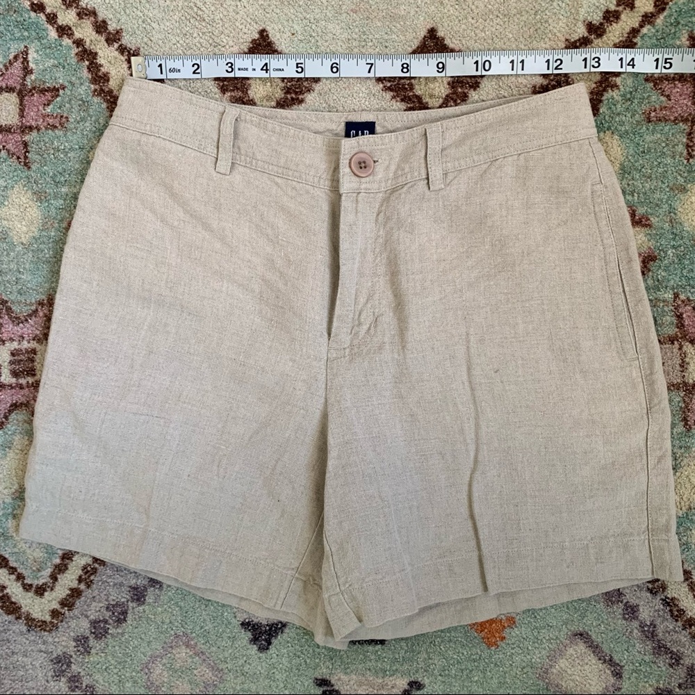 Cream linen Gap shorts